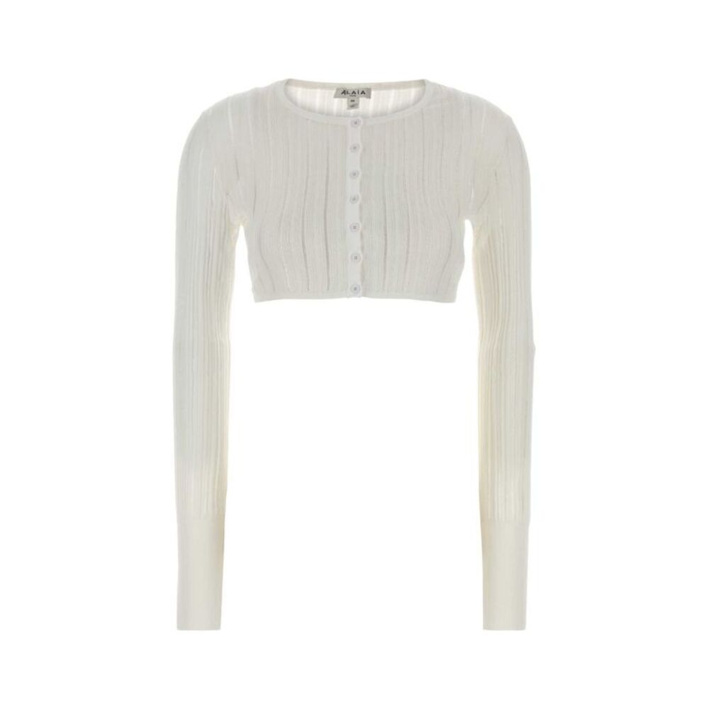 Alaia Women White Crinoline Cardigan